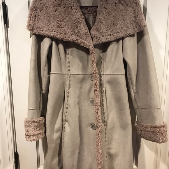 Faux suede swing coat, Jones New York - Picture 6 of 11